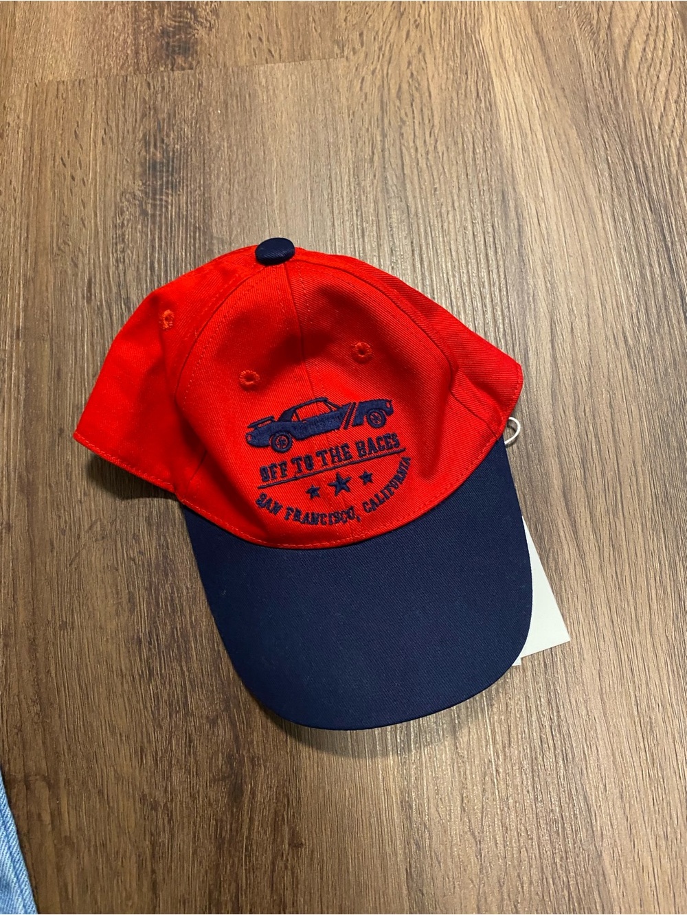 Janie and Jack Red and Navy Kids Baseball Cap